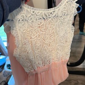 Worn once beautiful pink & white dress